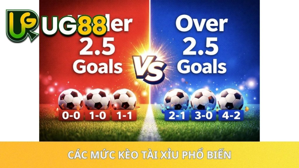 Các mức kèo tài xỉu phổ biến và cách đọc